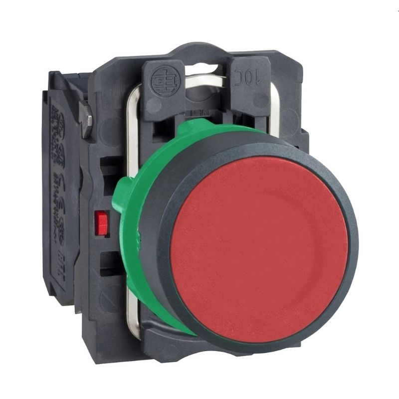Pulsador rasante plástico XB5 rojo 1NC